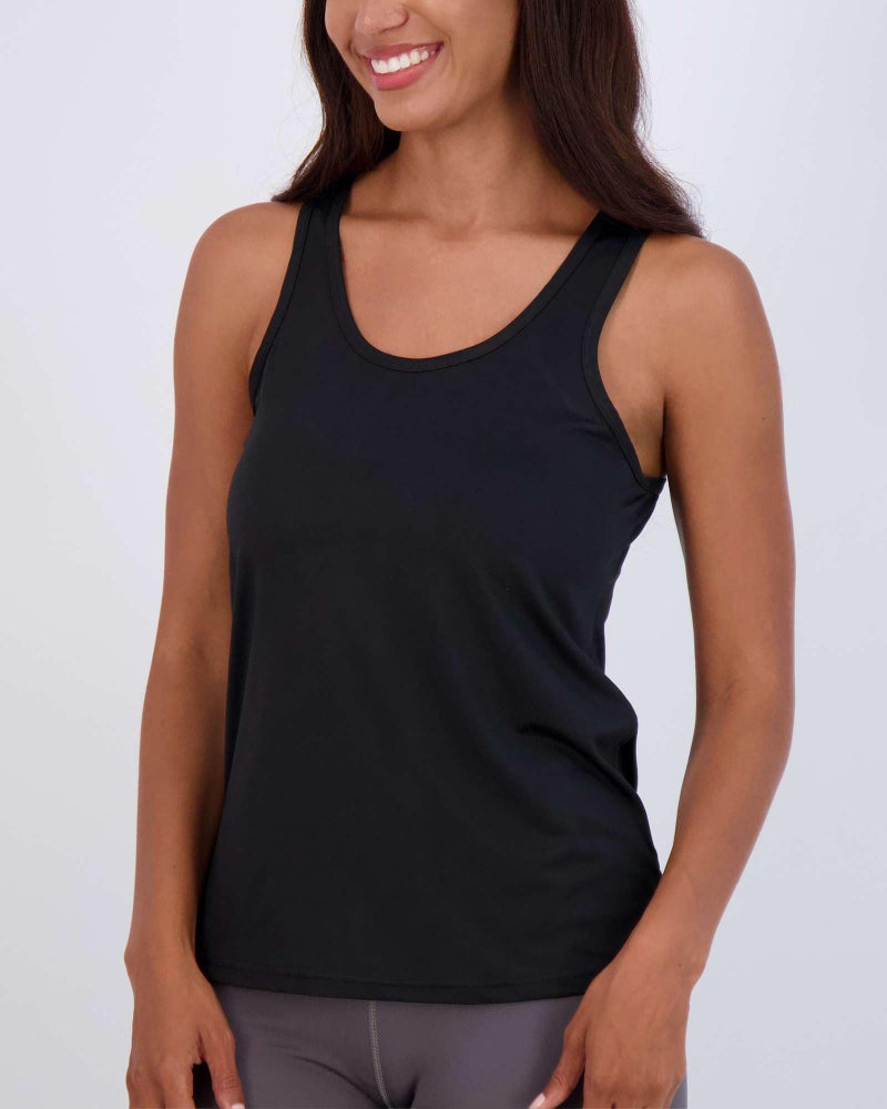 REALESSENTIALS 5 Pack: Womens Quick Dry Fit Ladies Tops Blouse Tee Athletic Yoga Workout Running Gym Active Tees Exercise Women Racerback Sleeveless Flowy Fitness Loose Fit Moisture Wicking Tank Top - Set 5,L - Image 5